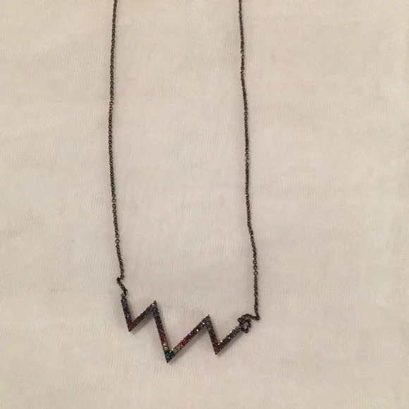 NADRI Heart Beat Multi color stones necklace (N) - Picture 4 of 5